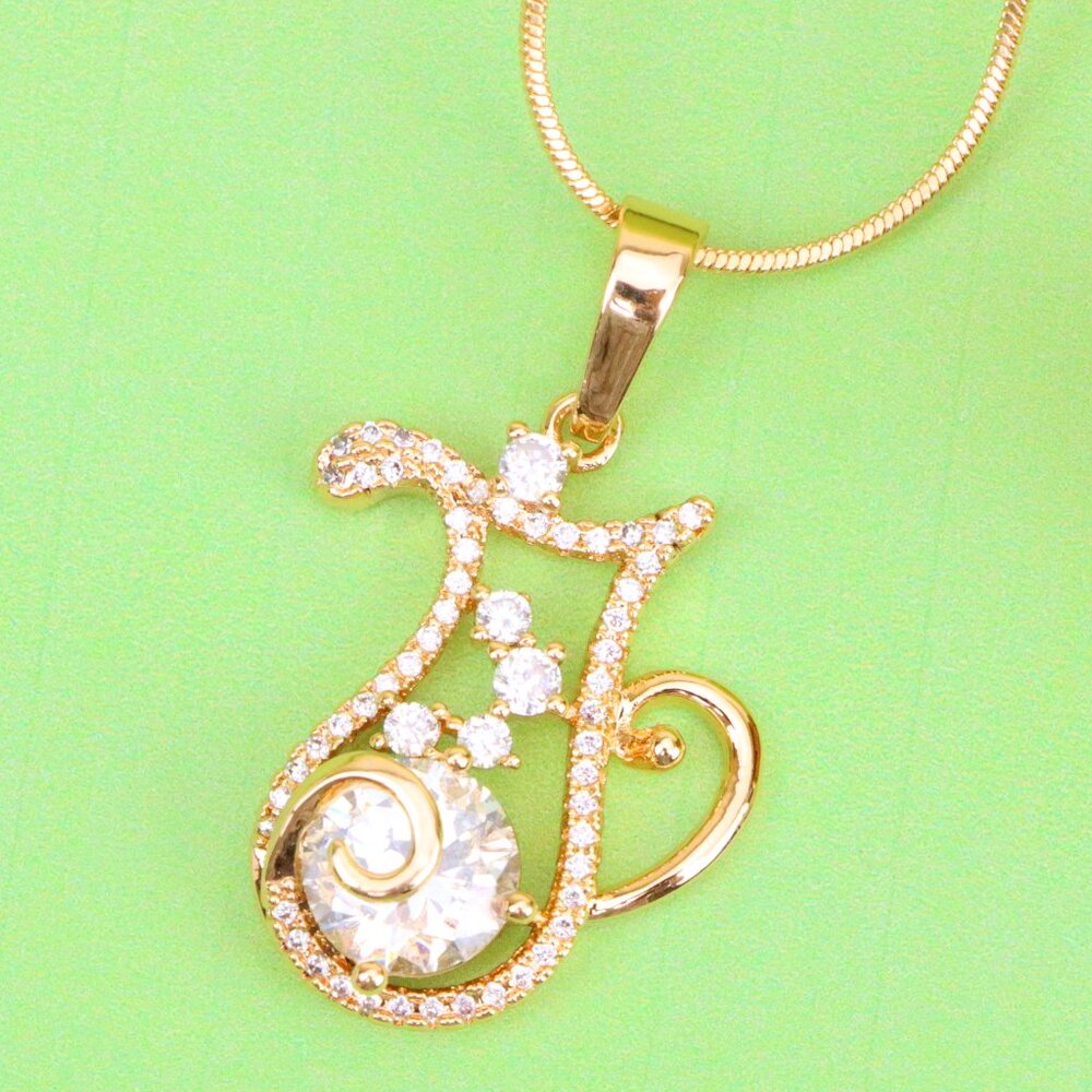 "Rose Gold Aquarius Jug Pendant with Sparkling CZ Zodiac Design, XPPT1548
